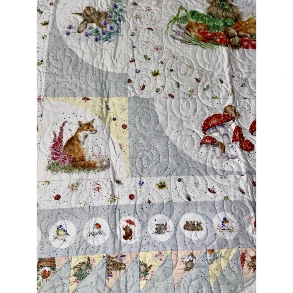 Hand Swen Maywood Bramble Patch Baby Blanket Quilt 48x54